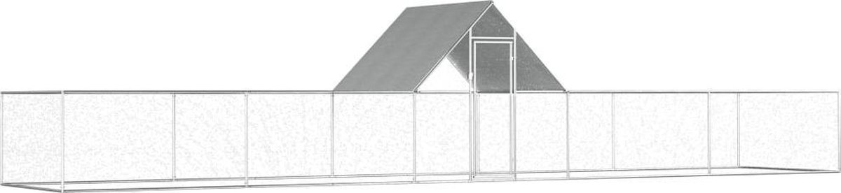 vidaXL - Kippenren - 10x2x2 - m - gegalvaniseerd - staal