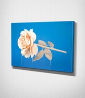 Flower Abstract Canvas - 120 x 80 cm - Bloemen - Schilderij - Canvas - Slaapkamer - Wanddecoratie  - Slaapkamer - Foto op canvas