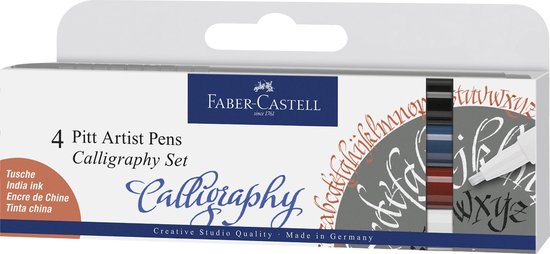 Faber-Castell tekenstift - Pitt Artist Pen - kalligrafieset - 4-delig - FC-167504