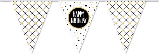 Guirlande 'Happy Birthday' Or - 10 mètres