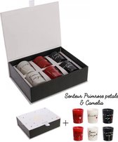 Belles bougies parfumées dans un magnifique coffret cadeau - Textes d'amour sur chaque bougie - Coffret cadeau Femme - Cadeau femme