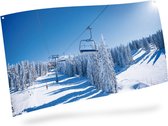 Achtergrond doek - skilift 150x75 cm