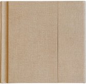 FotoHolland - Album photo autocollant 20x20 cm - 12 pages blanc Toile marron / beige - TEC202012BE