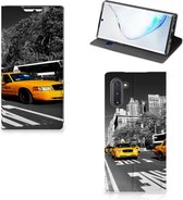 Geschikt voor Samsung Galaxy Note 10 Book Cover New York Taxi