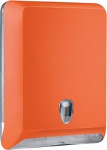 Marplast papieren handdoekjes dispenser A83010EAR – Oranje – capaciteit – 600 vel – voor Z, C en V gevouwen handdoekjes