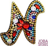 Diamond Painting "JobaStores®" Sleutelhanger Alfabet Letter N