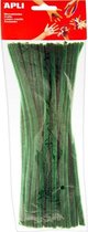 Chenille draad - Pijpenragers Groen 6 mm x 30 cm - 100 stuks
