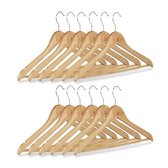 Relaxwonen - kledinghangers - kledinghangerset - hout - 12 stuks