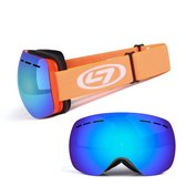 Apeirom Columba Oranje Ski - TPU Frame - Snowboardbril Unisex - DUBBEL Layer Lens Colorfull True Revo - UVA 400 - UVB - UVC - Bescherming - Hypo-Allergeen Afdichting