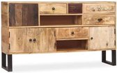 Dressoir 140x30x80 cm massief mangohout (incl. vloerviltjes)