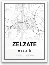 Poster/plattegrond ZELZATE - A4