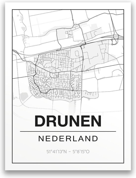 Poster/plattegrond DRUNEN - A4