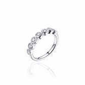 Jewels Inc. Ring - Zirkonia Wit - Gerhodineerd Sterling Zilver - Maat 60