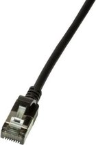 CAT6a U/FTP Ultraflex, 100% koper, zwart, 0.3M - Netwerkkabel - Computerkabel - Kabel
