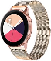 Milanese Loop Armband Voor Samsung Galaxy Watch Active 1/2 40/44 MM - Milanees Horloge Band - Rosegoud Kleurig