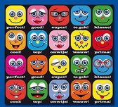 BELONINGSSTICKERS STAM SMILEY MET TEKST 600 STICKERS