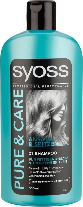 Syoss Shampoo Pure & Care - Voordeelverpakking 6 x 500 ml | bol.com