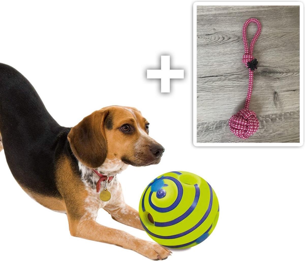 Wobble Giggle Bal+ Honden Touw (30cm)- Honden bal - Honden speeltjes - Honden... | bol.com