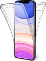 iPhone 11 Hoesje - 360 Graden Case 2 in 1 Hoes Transparant + Ingebouwde Siliconen TPU Cover Screenprotector