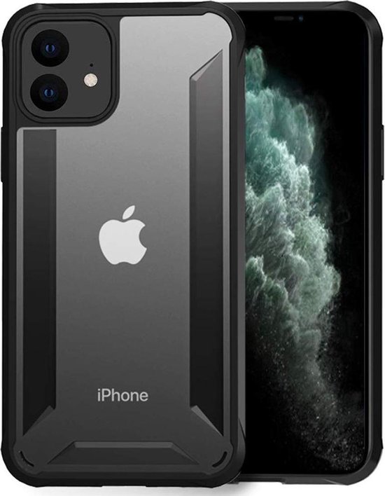Wennen aan regio Pellen Bumper geschikt voor Apple iPhone 11 Pro Max Hoesje Zwart - Shockproof |  bol.com