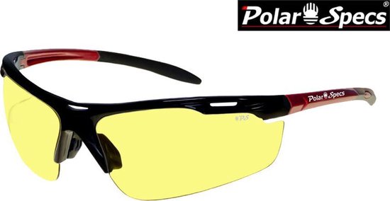 Polar Specs® Polariserende Nachtbril Velocity Sport PS9041 – Metallic Red – Polarized Nightdriving – Medium – Unisex