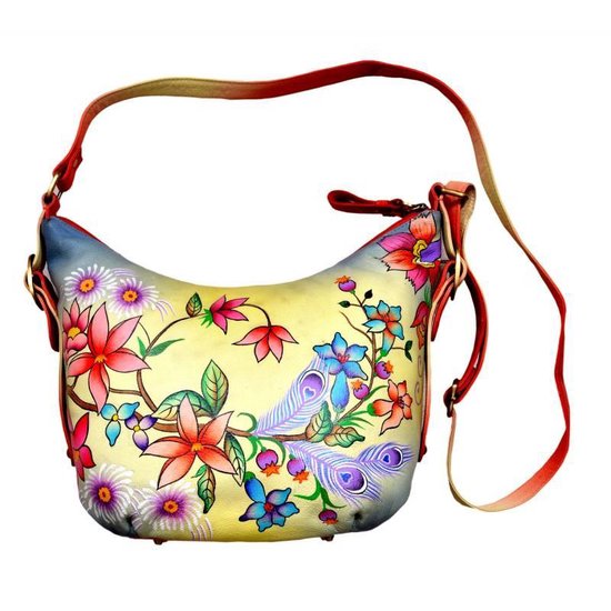 hand painted leather purses