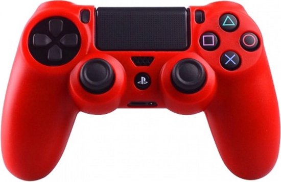 Silicone Hoes / Skin voor Playstation 4 PS4 Controller Rood
