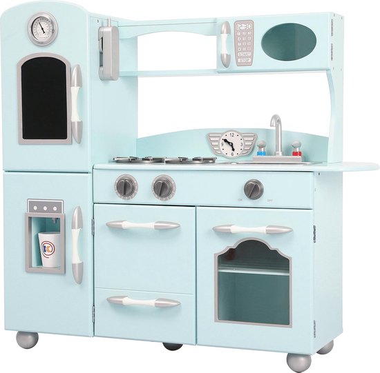 Teamson Kids Retro Houten Speelkeuken - Kinderspeelgoed - Rollenspel Speelgoed - Mintgroen van Teamson Kids — afbeelding 3