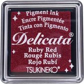 Tsukineko Delicata pigment ink 9x6cm Ruby Rood