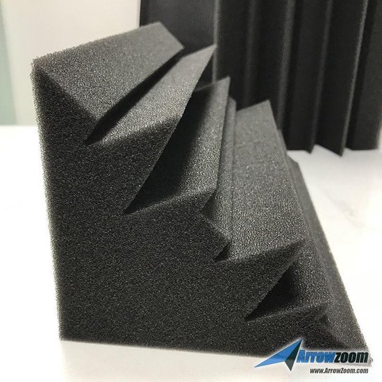 Lot De 12 Panneaux Acoustiques Haute Densité - 12x12x24cm - Absorption Bruit Et écho - Pour Studio Et Bureau