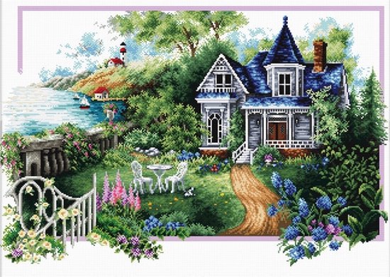 Volledige Borduurpakketen Volwassenen - Voorbedrukt - Hobby en Creatief - Borduurset - Voorbedrukt borduurpakket Zomer komt op aida Needleart World 740.068