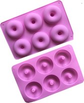 ProductGoods - Siliconen Donutvorm - 6 stuks - Donut - Donutbakvorm