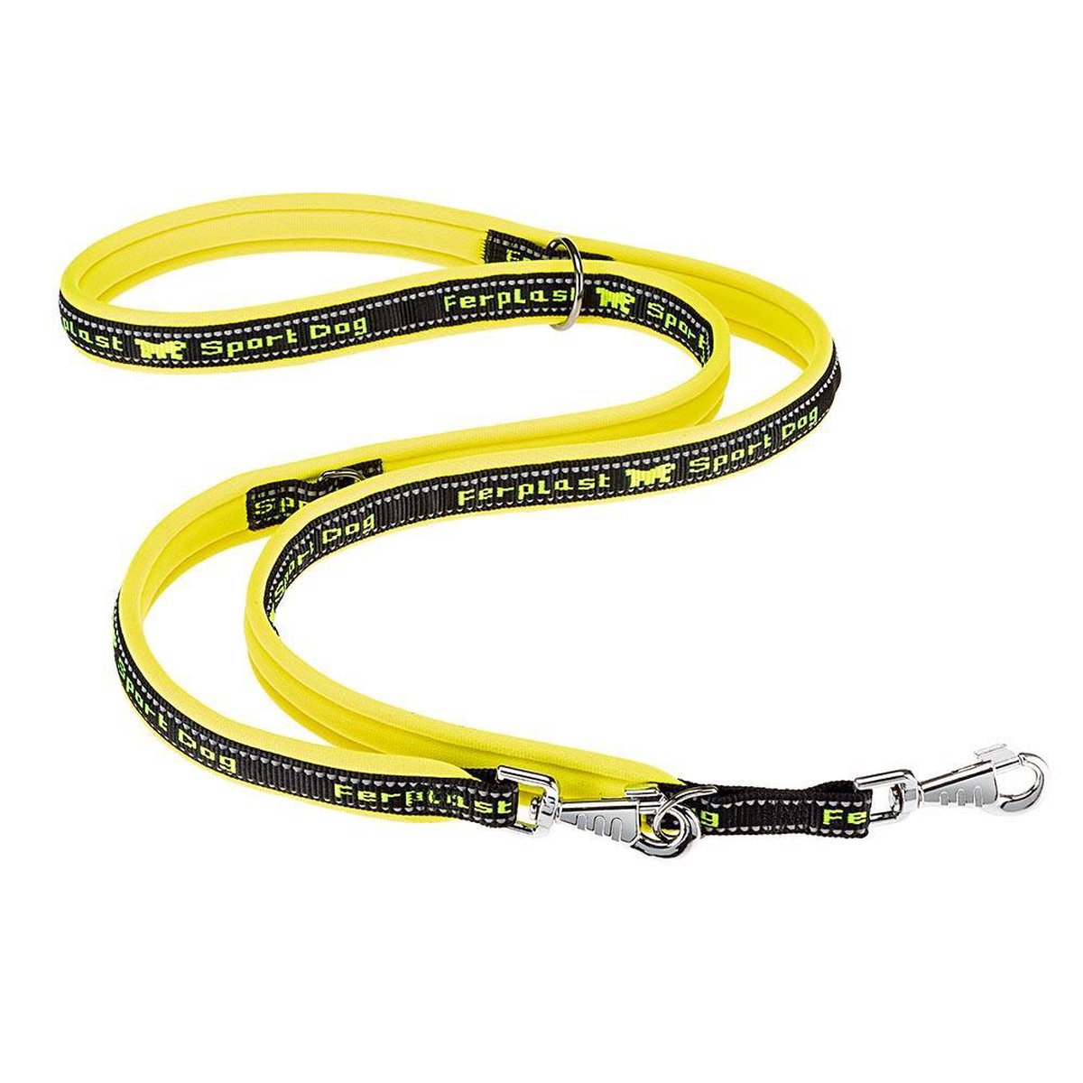 FERPLAST HONDENRIEM NYLON SPORT DOG MATIC GA20/200 GEEL