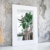 Moodadventures - Exclusives -  spiegel houten lijst wit - 170x120 - spiegels - staand en ophangbaar