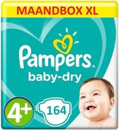 Pampers Baby Dry Maat 4+ - 164 Luiers Maandbox XL
