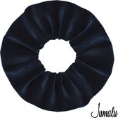 Jumalu scrunchie velvet haarwokkel haarelastiekjes - navy blauw - 1 stuk