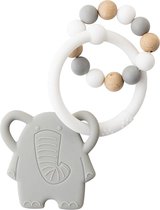 Nattou Olifant Silicone - Bijtring - Grijs - BPA vrij