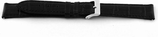 Bracelet de montre Universel D015-XL Cuir Zwart 14mm