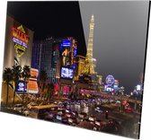 Schilderij - Las Vegas Aan De Muur Steden - Zwart En Geel - 40 X 60 Cm Las Vegas | Plexiglas | Foto Op Plexiglas | Wanddecoratie | 60 Cm X 40 Cm | Schilderij | Aan De Muur | Steden