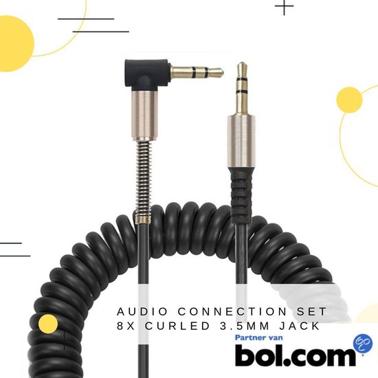 onenigheid eer Gecomprimeerd GoodvibeZ CurlZ 10 | Home Studio Connection Set | 8 Stereo Audio Jack  KabelS 3.5 mm -... | bol.com