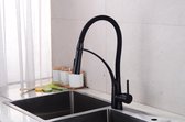 Excellent Wellness M031 Keukenkraan - 20 cm hoog - Mat Zwart