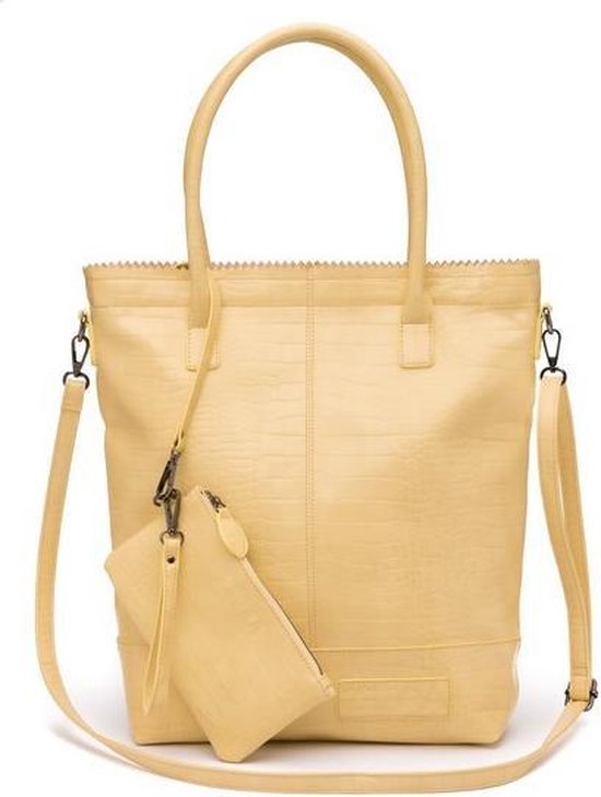 Zebra Trends Sac porté épaule Natural Bag Cartel zipper - jaune