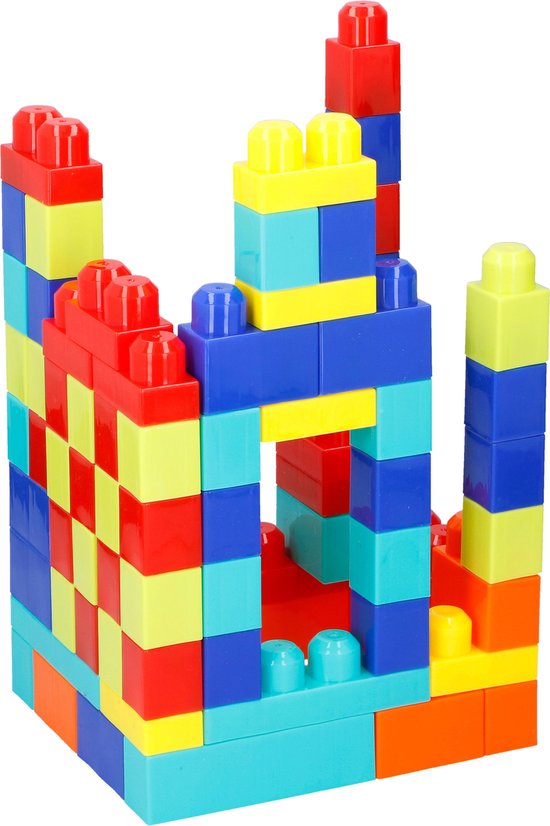 Blocs de construction Let's Play - 80 pièces - plastique - multicolore | bol