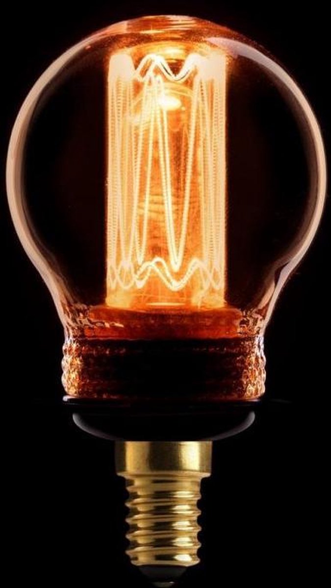 ETH Led kooldraad kogel E14 2.3w/9w 1800k goud dimbaar 65L