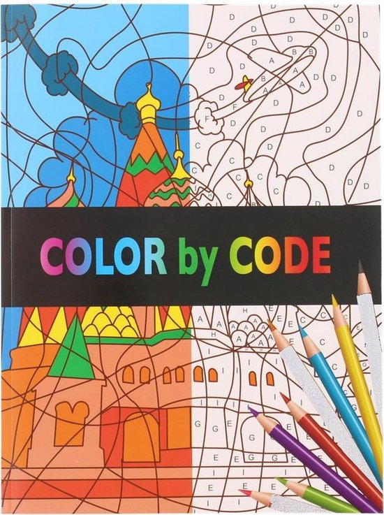 richting litteken Rust uit Kleuren op nummer – kleuren op code – kleurboek – kinderkleurboek MET een  set... | bol.com