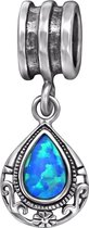 Tear drop pacific blue dangle bead | Zilverana | Bedel | Sterling 925 Silver (Echt zilver) | Past op vele merken | Nikkelvrij