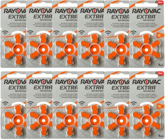 RAYOVAC EXTRA hoorapparaat batterijen nr 13 PR48 -72 STUKS | bol.com