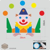 Clown kinderkamer raam,- muursticker