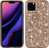 Glitter TPU Back Cover - iPhone 11 Pro Hoesje - Goud