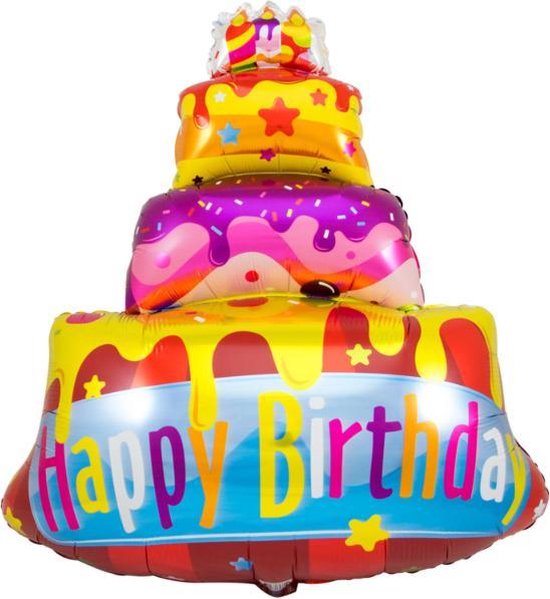 Ballon en aluminium Gâteau d'anniversaire